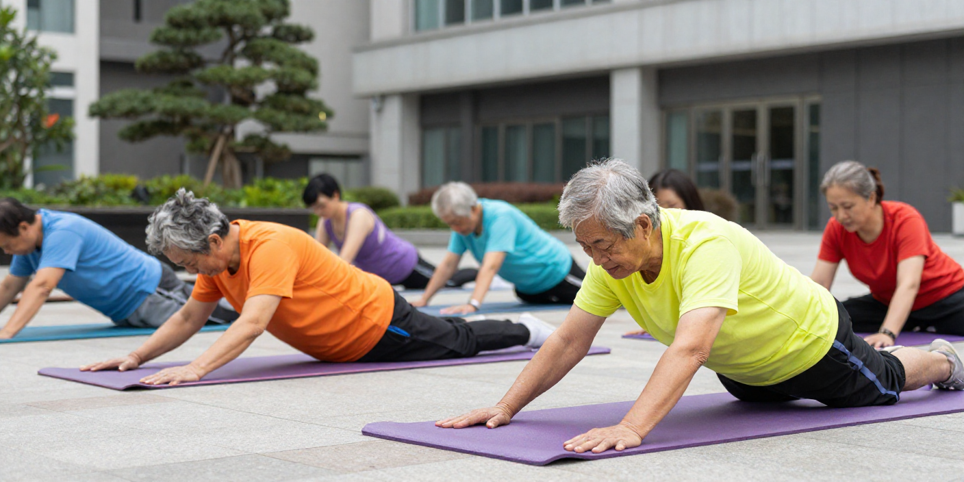 Group of Old People Exercising-Filipino Care Clinic By Lafilipina Health Ventures Inc