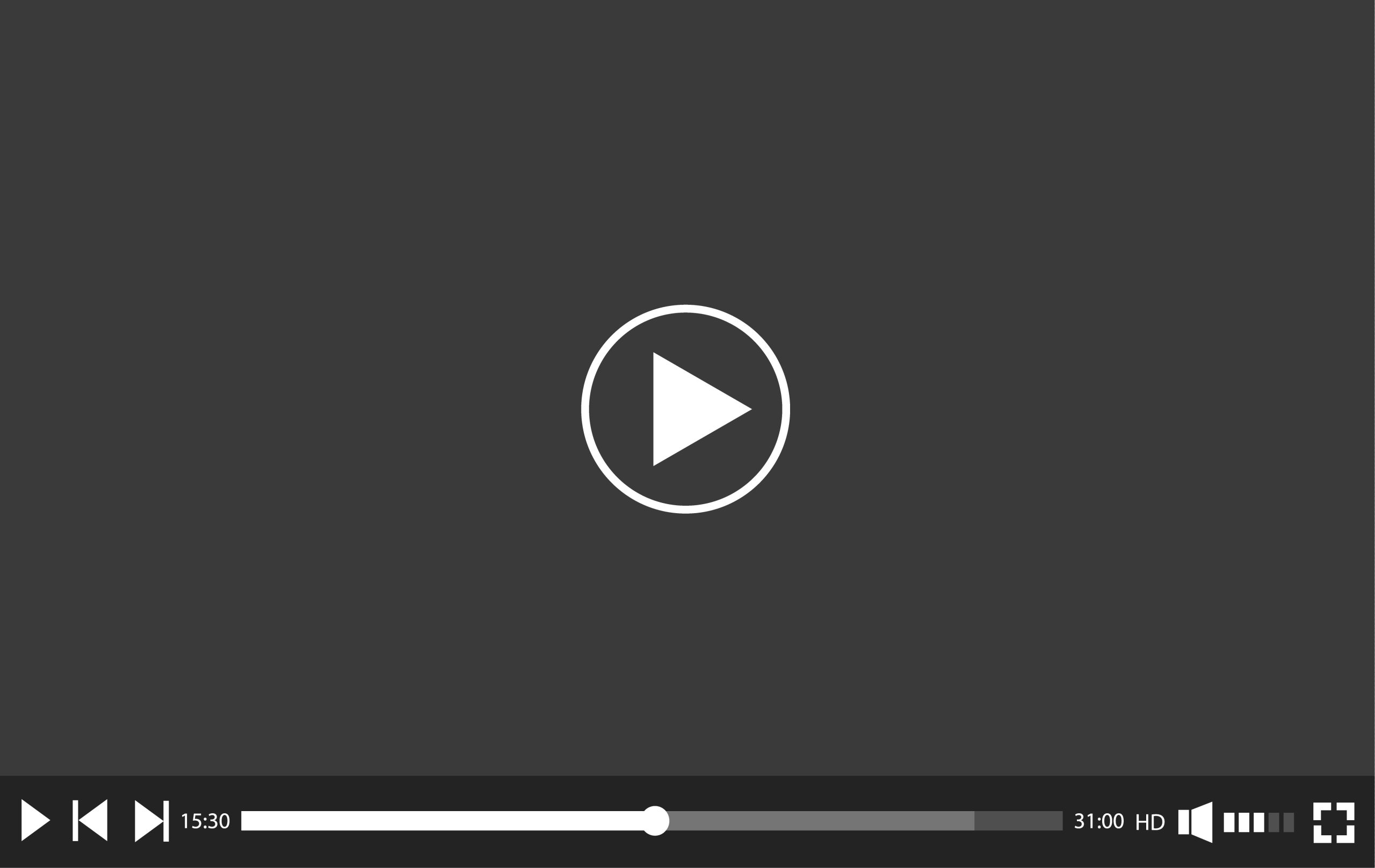Video media player design template for web